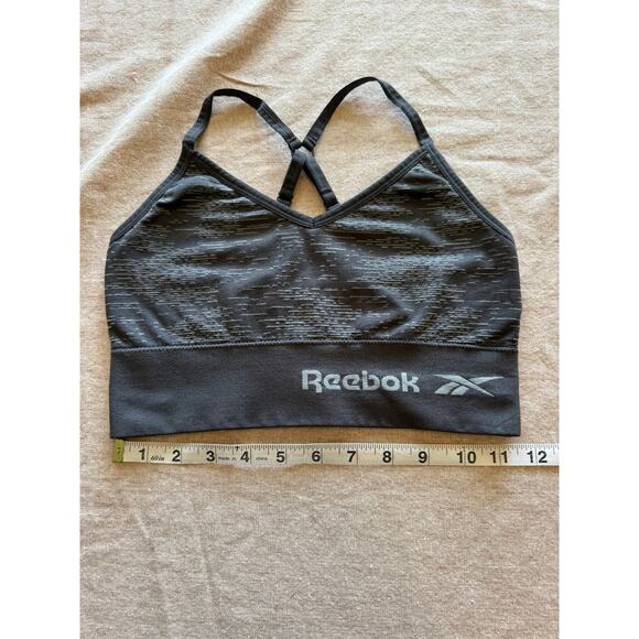 Reebok Gray Performance Seamless Longline Sports Bra Women's M - Picture 1 of 4